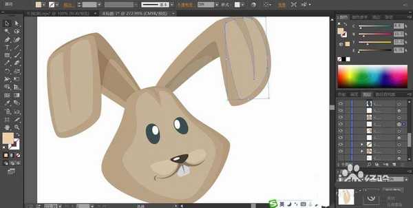 ai怎么绘制大灰兔卡通小动物? ai大灰兔的设计方法
