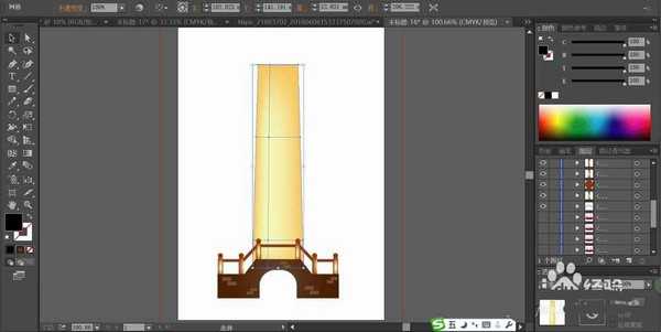 ai怎么绘制六层宝塔效果? ai宝塔插画的画法