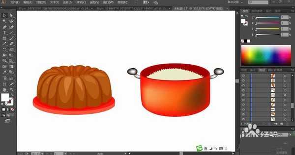 ai怎么绘制饭菜的图标? ai扁平化饭菜图标的设计方法