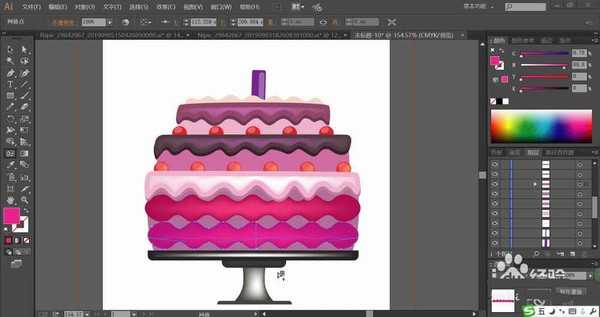 ai怎么设计多层的生日蛋糕? ai生日蛋糕的画法