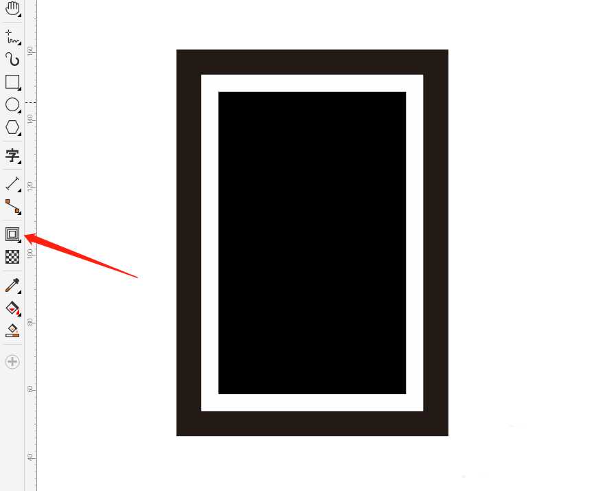cdr怎么设计一款有质感的黑色相框?