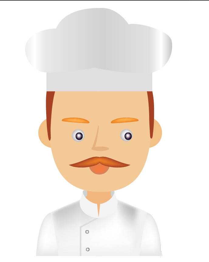 ai怎么设计厨师人物头像? ai厨师头像的设计方法