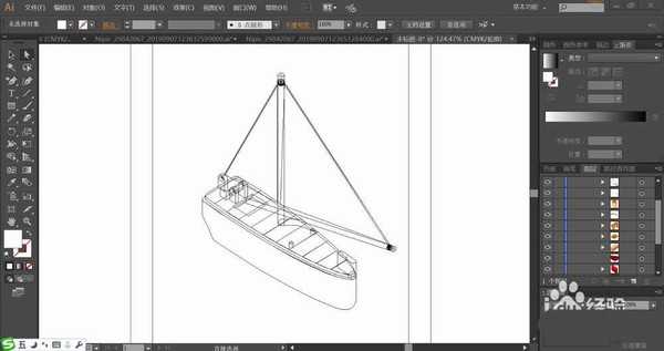 ai怎么绘制立体的帆船? ai帆船矢量图的绘制方法