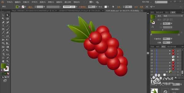 ai怎么设计三维立体的葡萄? ai葡萄矢量图的画法
