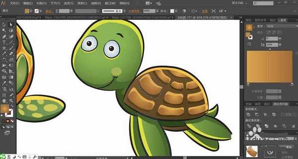 ai怎么画卡通效果的小海龟? ai小海龟的画法
