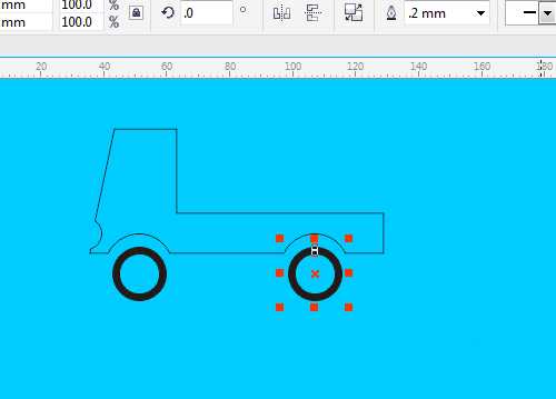 cdrX7怎么画货车矢量图? cdr货车图标的画法