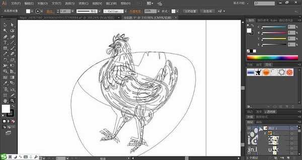 ai怎么设计漂亮的大公鸡图标? ai大公鸡logo的画法