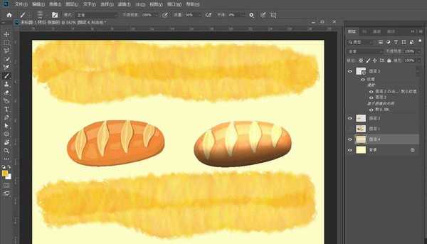 PS平面手绘面包怎么做成3d效果? ps面包立体化的技巧
