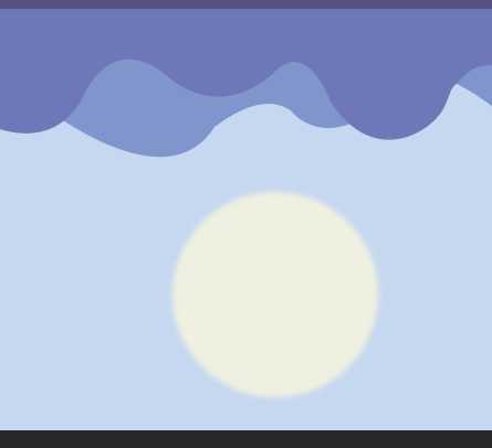ps怎么手绘水中映月的风景插画?