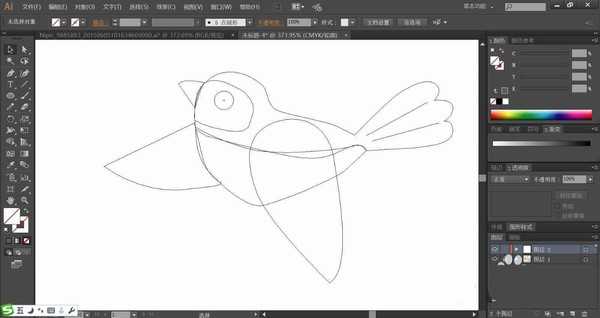 ai怎么画飞鸟并制作飞鸟插画图?