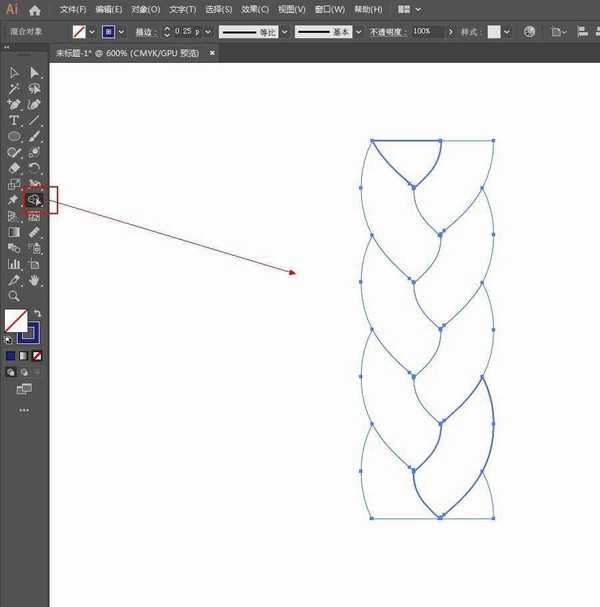 ai怎么快速制作编织绳纹理的图案? ai编织绳花纹的画法