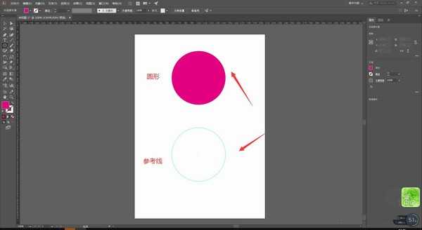 Ai怎么绘制圆形参考线 Ai创建圆形参考线的教程