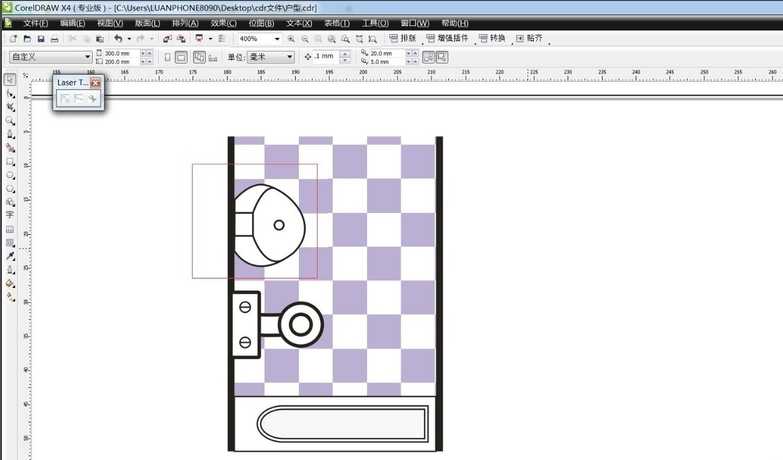 如何用CorelDRAW画房屋平面图厕所?