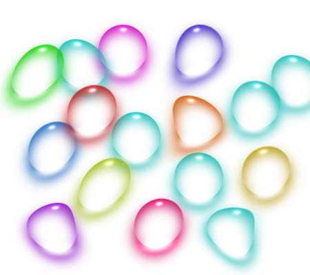 Photoshop绘制可爱的彩色透明水泡教程